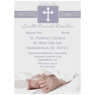 Baptism/Christening Boy Invitations invitation