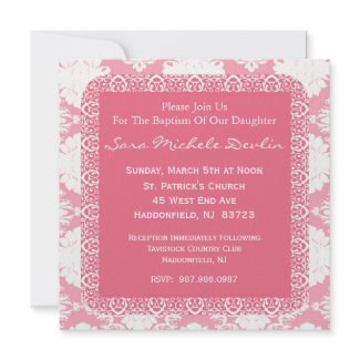 Baptism/Christening Invitation for Girl invitation