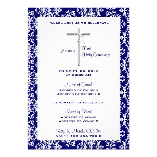 Baptism communion confirmation christening invitation