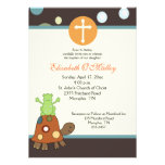 Baptism Dedication 5x7 Frog & Turtle Invitation