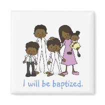 Baptism Family Magnet by greenjellocarrots Baptism Family Magnet