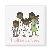 Baptism Family Magnet by greenjellocarrots Baptism Family Magnet