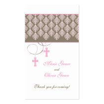 Baptism Favor Tag - Twins Business Card Templates