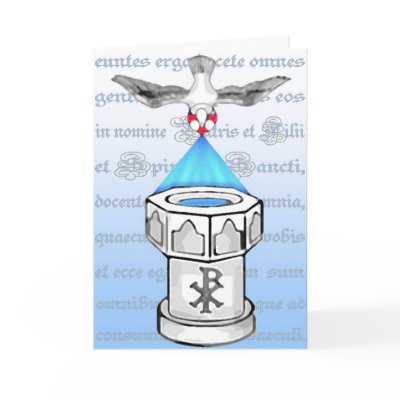 Baptism Greeting Card Matthew 28 by caritas