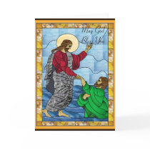 Baptism in Stained Glass Cards