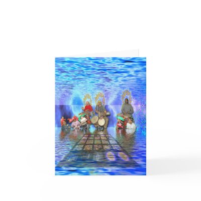 Baptism in the Lake of Cerebral Spinal Fluid II Greeting Cards by BabaIssa