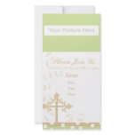 baptism invitation customized photo card