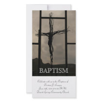 Baptism Invitation Photo Card Template