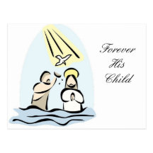 Baptism Invitation Postcard
