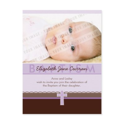 BAPTISM INVITATION :: pure 1 Post Cards by edgeplus