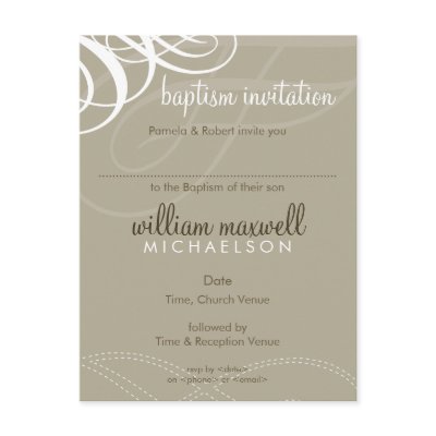 BAPTISM INVITE :: designer vogue 9 Post Card by edgeplus