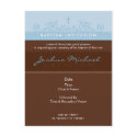 BAPTISM INVITE :: elegant 3 postcards