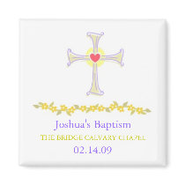 Baptism Magnet , Cross design by babydio Baptism Magnet , Cross design