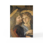Baptism of Christ, angel detail, Leonardo da Vinci Greeting Cards