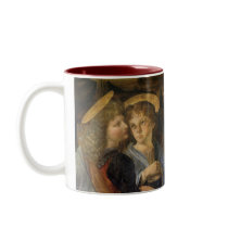 Baptism of Christ, angel detail, Leonardo da Vinci Mugs
