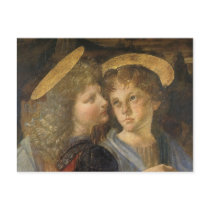 Baptism of Christ, angel detail, Leonardo da Vinci Postcard