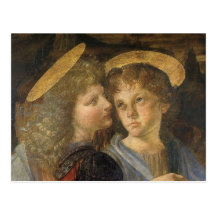 Baptism of Christ, angel detail, Leonardo da Vinci Postcard