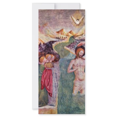 Baptism Of Christ, By Masolino Da Panicale (Best Q Rack Card by Artcollection