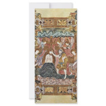 Baptism Of Christ By Meister Des Benedictionale De Customized Rack Card