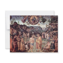 Baptism Of Christ By Perugino Pietro Custom Invitation