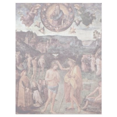 Baptism Of Christ By Perugino Pietro Personalized Letterhead by Artcollection