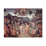 Baptism Of Christ By Perugino Pietro Postcard