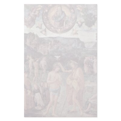 Baptism Of Christ By Perugino Pietro Stationery Paper by Artcollection