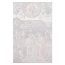 Baptism Of Christ By Perugino Pietro Stationery Paper