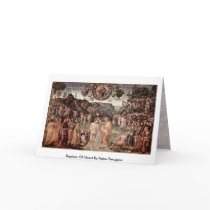 Baptism Of Christ By Pietro Perugino Greeting Card