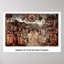 Baptism Of Christ By Pietro Perugino Poster