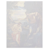 Baptism Of Christ By Tintoretto Jacopo (Best Quali Letterhead Template