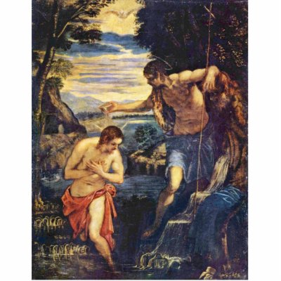 Baptism Of Christ By Tintoretto Jacopo (Best Quali Photo Cut Outs by Artcollection