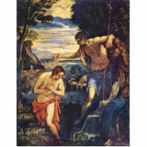 Baptism Of Christ By Tintoretto Jacopo (Best Quali Photo Cut Outs