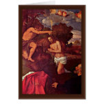 Baptism Of Christ With The Client Giovanni Ram Greeting Card