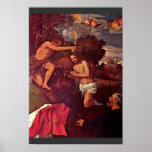 Baptism Of Christ With The Client Giovanni Ram Print