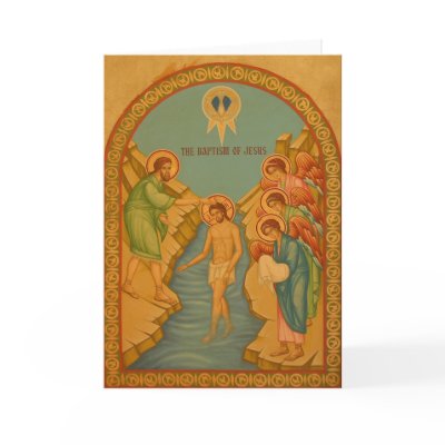 Baptism Of Jesus Greeting Cards by viviculture