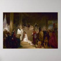 Baptism of Pocahontas Print