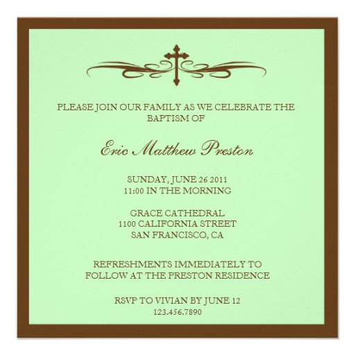 Baptism Photo Invite with Bible Verse