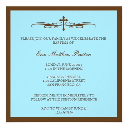 Baptism Photo Invite with Bible Verse