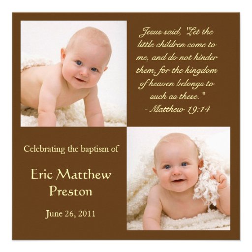 Baptism Photo Invite with Bible Verse (front side)