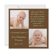 Baptism Photo Invite with Bible Verse