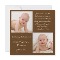 Baptism Photo Invite with Bible Verse
