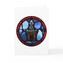 Baptism Stained Glass Art Cards