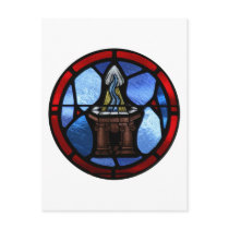 Baptism Stained Glass Art Postcards
