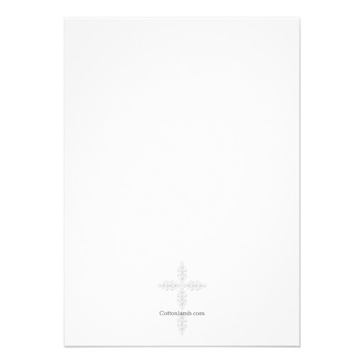 Baptism Word Silver Photo Invitation Announcement