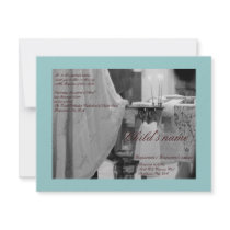 Baptismal Blue Personalized Invitations