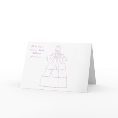 Baptismal Gown Invitation Greeting Cards by christiandesigns