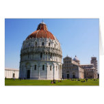 Baptistery and Pisa Tower Card