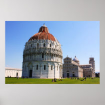 Baptistery and Pisa Tower posters