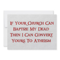 Baptizing Dead People Invite